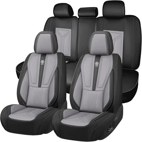 Arazi Custom 5 Full Seat Covers Fit for Hyundai Tucson 2010-2025, Full-Coverage Premium Waterproof Nappa Leather Seat Cover（5 Seats Luxury, Black&Brown） in Saudi Arabia