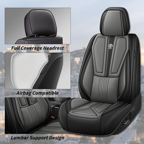 Arazi Custom 5 Full Seat Covers Fit for Hyundai Tucson 2010-2025, Full-Coverage Premium Waterproof Nappa Leather Seat Cover（5 Seats Luxury, Black&Brown） in Saudi Arabia