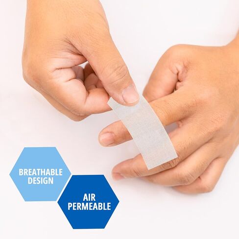 MED Pride Paper Surgical Tape 1" x 10 Yards for Wound Dressing [Pack of 12] - Latex-Free & Hypoallergenic Medical Tape Suitable for Sensitive Skin- Hospital-Grade, Breathable Wound Care Paper Tape in Kuwait