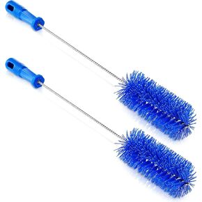 Baderke 2 Pieces Blue Tube Cleaning Brushes Tube Cleaning Brush Shower Drain Brush Pipe Brush for Cleaning Drains Long Brush Plastic Brush Flexible Cleaning Tool (1.5 Inch) in Kuwait