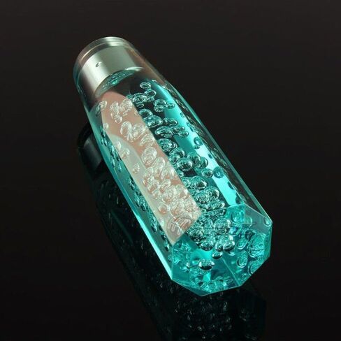 W-POWER JDM Universal VIP Shift Knob Stick Diamond Crystal Transparent Bubble Throw Gear Shifter 150mm (Octagon - Black) in Saudi Arabia