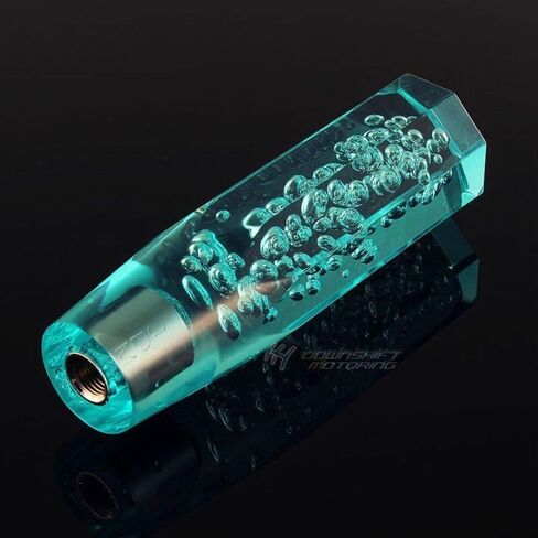 W-POWER JDM Universal VIP Shift Knob Stick Diamond Crystal Transparent Bubble Throw Gear Shifter 150mm (Octagon - Black) in Saudi Arabia