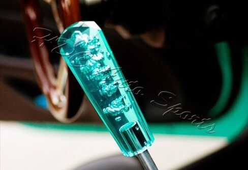 W-POWER JDM Universal VIP Shift Knob Stick Diamond Crystal Transparent Bubble Throw Gear Shifter 150mm (Octagon - Black) in Saudi Arabia