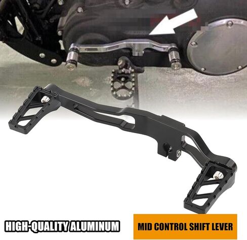 Mid Controls Shift Lever Heel Toe Shifter Pegs for Harley 1991-2017 Dyna FXD Fat Bob Low Rider Street Bob Wide Glide Super Glide with Mid-Control (Black riot) in Saudi Arabia