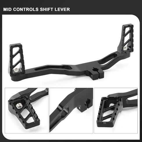 Mid Controls Shift Lever Heel Toe Shifter Pegs for Harley 1991-2017 Dyna FXD Fat Bob Low Rider Street Bob Wide Glide Super Glide with Mid-Control (Black riot) in Saudi Arabia