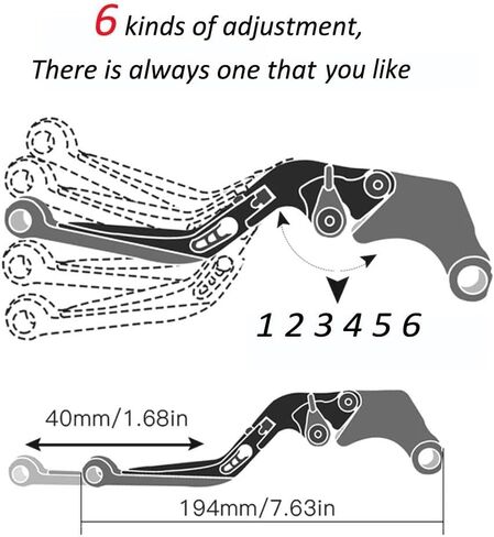 for CFMOTO 700CLX 700 CLX CL-X 2022 2023 Not Sport Motorcycle Adjustable Brake Clutch Levers Handlebar Handle Grips Lever Accessories(Red) in Saudi Arabia