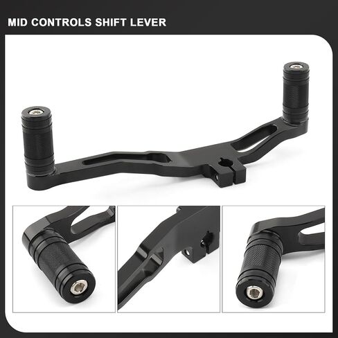 Mid Controls Shift Lever Heel Toe Shifter Pegs for Harley 1991-2017 Dyna FXD Fat Bob Low Rider Street Bob Wide Glide Super Glide with Mid-Control (Black riot) in Saudi Arabia