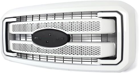 MIC Front Grille Grill Assembly Compatible with 2011-2016 F250 F350 F450 F-250 F-350 F-450 Super Duty Platinum (Oxford White) in Saudi Arabia