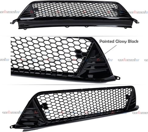 الشفة الأمامية والشبكة متوافقة مع 2022-2024 Honda Civic، JDM V3 Style Air Dam Bumper Splitter Protection Body Kit يناسب سيارات السيدان ذات الأربعة أبواب وهاتشباك (أسود لامع وأحمر Rallye R513) in Kuwait