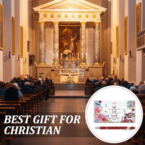 Gueevin 2025 Pocket Calendar for Purse with Pen Small Pocket Planner Handy Weekly Monthly Planner Journal Writing Notebook Christmas New Year Gift Sister Friend Women(Orange Red,Embroidery Floral) in Kuwait