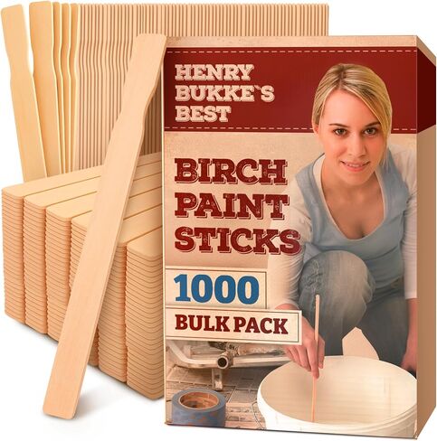 Paint Stir Sticks 1000 Bulk 9 inch; Made in USA; Clean Birch for Industrial Use and Fine Art Projects; Sanded Extra Smooth in Kuwait