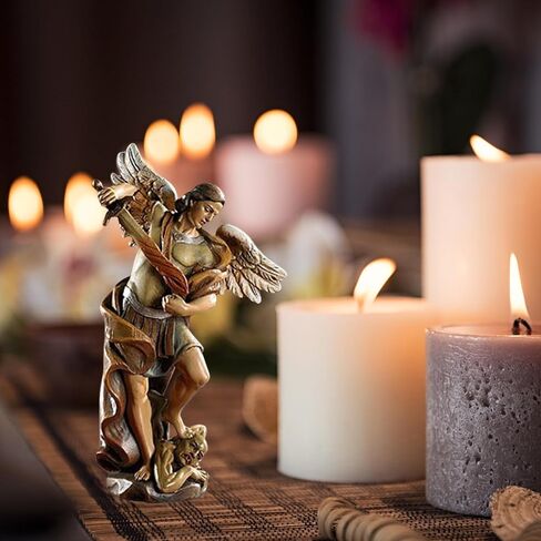 Needzo St. Michael Archangel Statue, Catholic Home Decorations, Religious Collectible Gifts, 4 Inches in Saudi Arabia