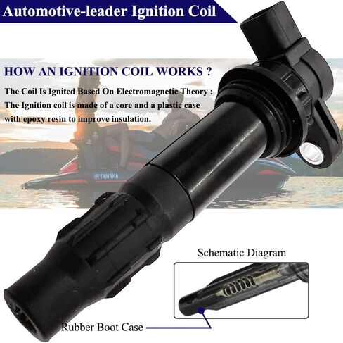 4Pcs 6D3-82310-01-00 Ignition Coils for Yamah-a Waverunner FX 1000 05-08, FX 1100 04-15, AR/SX 210 1100 10-15, 212 SS,X 2010 6B6‑82310‑00‑00, 6D3‑82310‑00‑00, FAT1100 in Saudi Arabia