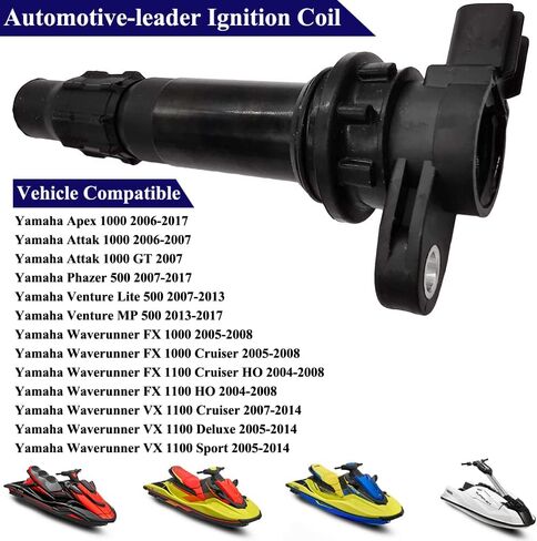 4Pcs 6D3-82310-01-00 Ignition Coils for Yamah-a Waverunner FX 1000 05-08, FX 1100 04-15, AR/SX 210 1100 10-15, 212 SS,X 2010 6B6‑82310‑00‑00, 6D3‑82310‑00‑00, FAT1100 in Saudi Arabia