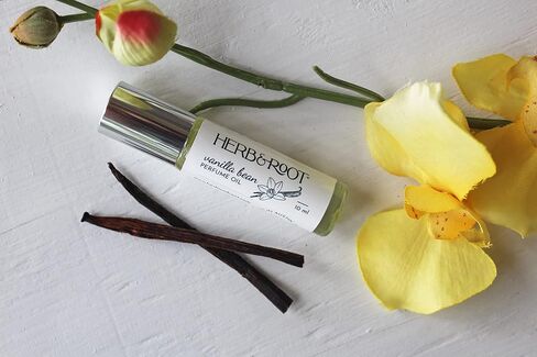Herb & Root Vanilla Perfume Oil Rollerball: Hypoallergenic, Vegan, Unisex Fragrance - Travel Size Roll On Perfume for Men & Women, Aromatic and Clean Scent (Vanilla Bean) in Kuwait