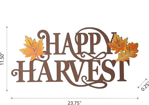لافتة معدنية Happy Halloween من Glitzhome - ديكور للحائط وديكور للفناء الخارجي للمنزل المسكون، 23.9411.22 بوصة in Saudi Arabia