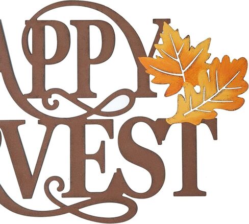 لافتة معدنية Happy Halloween من Glitzhome - ديكور للحائط وديكور للفناء الخارجي للمنزل المسكون، 23.9411.22 بوصة in Saudi Arabia