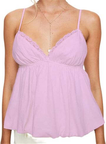 المرأة Y2K الأزهار بيبي دول تانك القمم لطيف السباغيتي حزام ربطة القوس فيونكة المحاصيل بروتيل Fairycore ليلة خارج الهذيان كشكش الزي in Kuwait