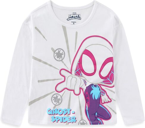 Marvel Spider-Gwen Girls Long Sleeve Shirt Hooded Vest and Legging Pants 3 Piece Outfit Set for Toddler and Big Kids in Saudi Arabia