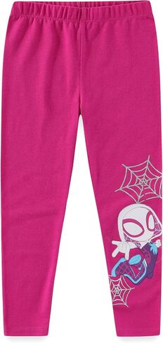 Marvel Spider-Gwen Girls Long Sleeve Shirt Hooded Vest and Legging Pants 3 Piece Outfit Set for Toddler and Big Kids in Saudi Arabia