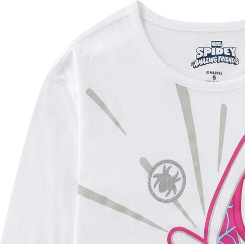 Marvel Spider-Gwen Girls Long Sleeve Shirt Hooded Vest and Legging Pants 3 Piece Outfit Set for Toddler and Big Kids in Saudi Arabia