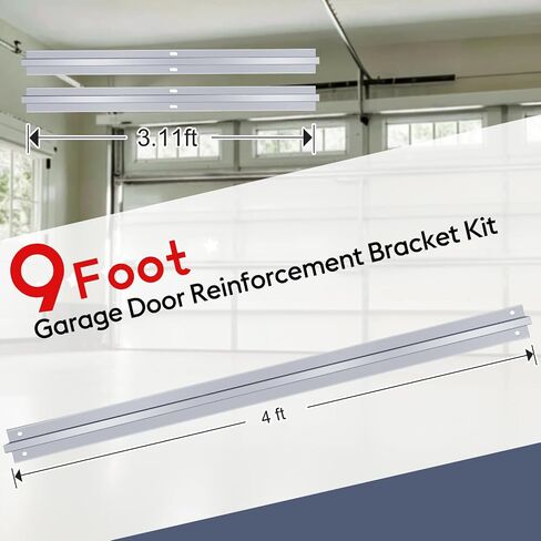 16FT Garage Door Hurricane Brace Kit ,16 Foot Garage Door Strut Reinforcement, 16' Garage Door Top Brace Bracket Kit, 16 FT Garage Door Hurricane Support Bracket, Garage Door Strut 16 Foot in Kuwait