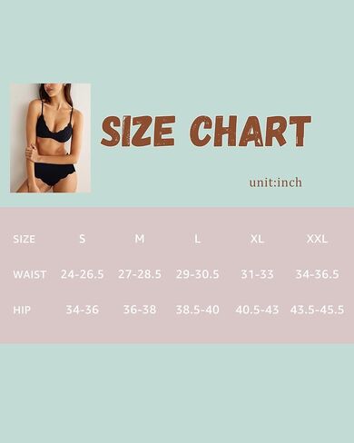 3 Packs Women High Waist Seamless Underwear No-Show Bikini Briefs Wave Edge Underwear Panties in Saudi Arabia