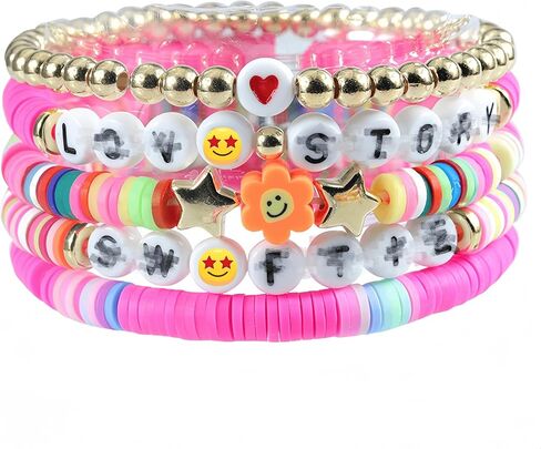 أساور مصنوعة يدويًا، مجموعة أساور ساحرة مستوحاة من الألبوم للنساء، هدايا عيد الحب في حفلات الجولات السياحية in Kuwait