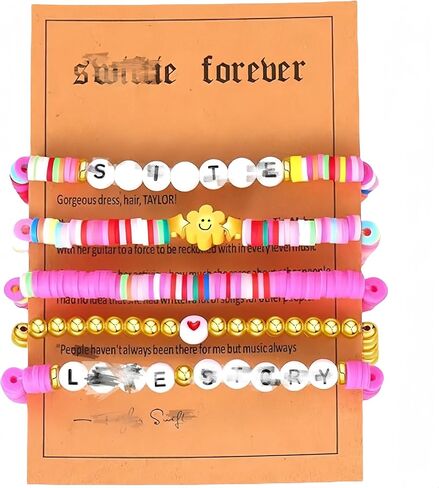 أساور مصنوعة يدويًا، مجموعة أساور ساحرة مستوحاة من الألبوم للنساء، هدايا عيد الحب في حفلات الجولات السياحية in Kuwait