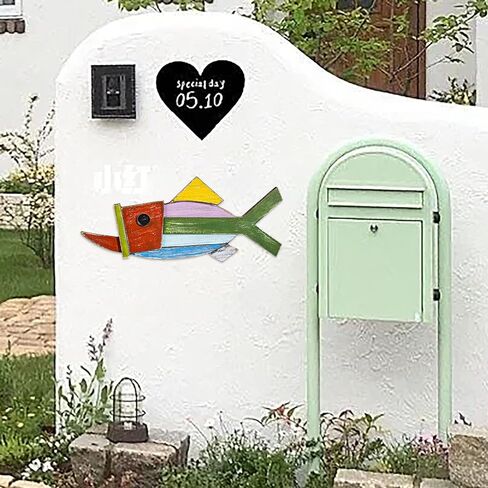 EVINIS Wood Fish Wall Art Coastal Decor, Hanging Fish Wall Decor for Nautical Beach Lake House Ocean Bathroom Decoration, 1pc in Kuwait