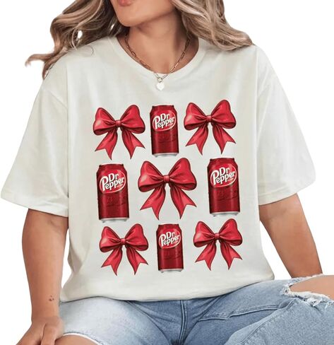 Vintage Coquette Bow Dr. P.epper Sweatshirt Dr. Pep Red Bow Shirt Trendy Soda Tee Fun Dr. P.epper Lover Gift Trendy Soda Sweater in Saudi Arabia