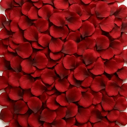 Choobly 2200 PCS Dark Red Silk Rose Petals for Romantic Night,Wedding,Proposal Anniversary Flower Decorations in Saudi Arabia