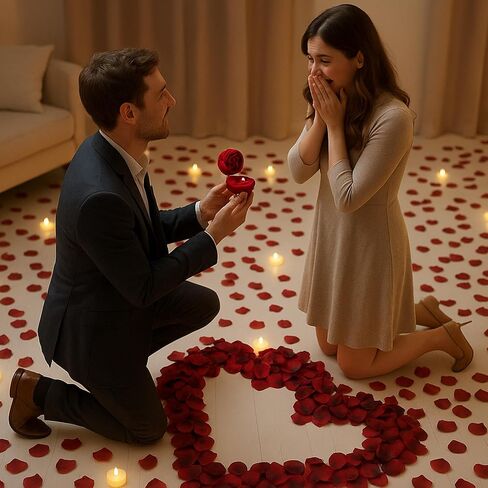 Choobly 2200 PCS Dark Red Silk Rose Petals for Romantic Night,Wedding,Proposal Anniversary Flower Decorations in Saudi Arabia