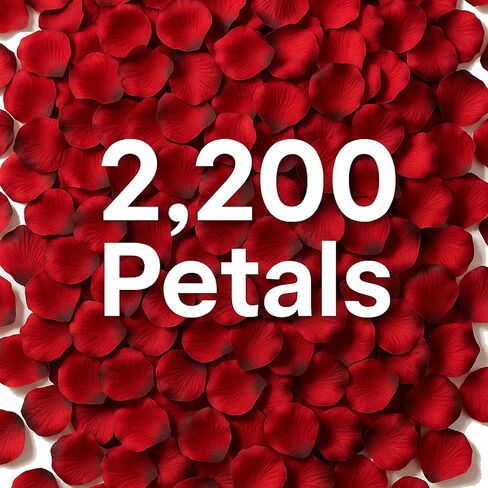 Choobly 2200 PCS Dark Red Silk Rose Petals for Romantic Night,Wedding,Proposal Anniversary Flower Decorations in Saudi Arabia