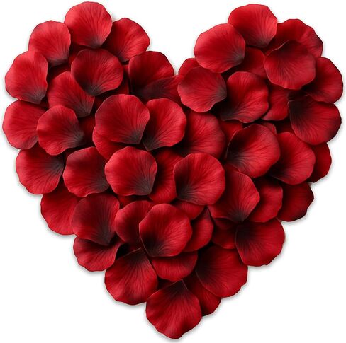 Choobly 2200 PCS Dark Red Silk Rose Petals for Romantic Night,Wedding,Proposal Anniversary Flower Decorations in Saudi Arabia