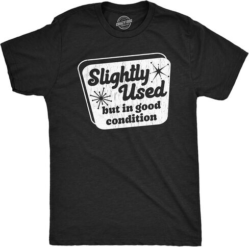 Mens Funny T Shirts Slightly Used But in Good Condition Sarcastic Graphic Novelty Tee for Men in Saudi Arabia