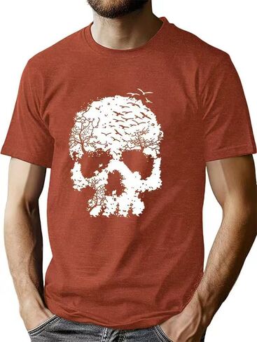 Fall Halloween Shirt for Men Winter Thanksgiving Christmas Graphic Tees in Saudi Arabia