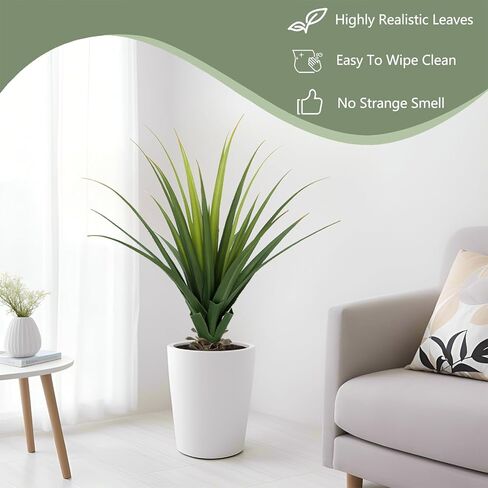 3FT Artificial Agave Plant – Realistic Faux Spiked Agave Plants,Weatherproof for Indoor Décor, Perfect for Home, Office, Garden & Hotel in Kuwait