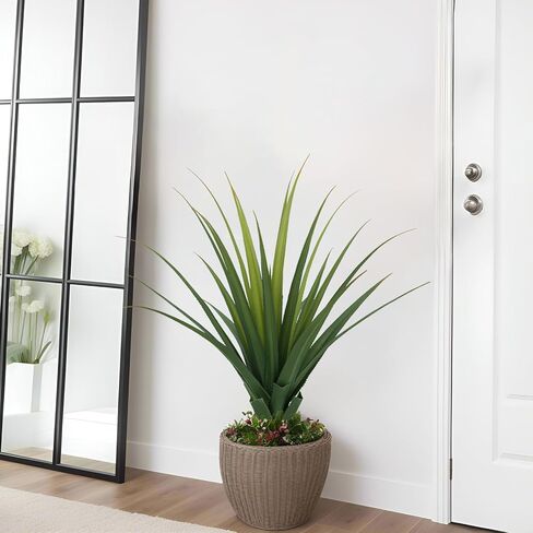 3FT Artificial Agave Plant – Realistic Faux Spiked Agave Plants,Weatherproof for Indoor Décor, Perfect for Home, Office, Garden & Hotel in Kuwait