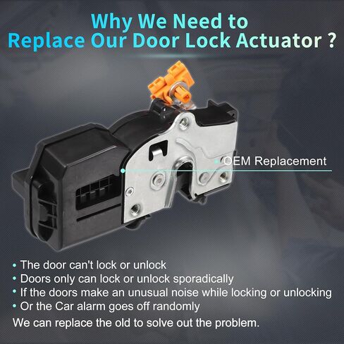 X AUTOHAUX Replacement Front Right Passenger Side Power Door Lock Actuator Motor for Pontiac G5 2007-2010 for Chevrolet Cobalt 2005-2010 Door Latch Actuator Assembly Replace No.25938088 Black in Saudi Arabia