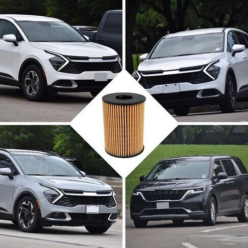 26350-2S000 فلاتر زيت مع أختام تناسب Hyun dai S anta Cruz 2.5L 2022، S anta Fe 2021-2022، Tuc son 2.5L 2022، Kia S orento 2.5L Engine 2021-2022 يستبدل 263502S000 PG99527EX، عبوتان in Saudi Arabia
