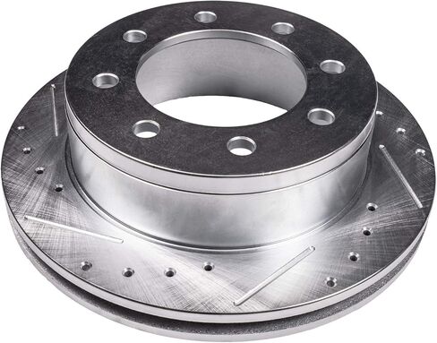 Detroit Axle - Front Brake Rotors for 2012-2021 Nissan NV2500 NV3500 NV1500, Drilled and Slotted Disc Brake Rotors 2013 2014 2015 2016 2017 2018 2019 2020 Replacement : 14.17" inch Rotors in Saudi Arabia