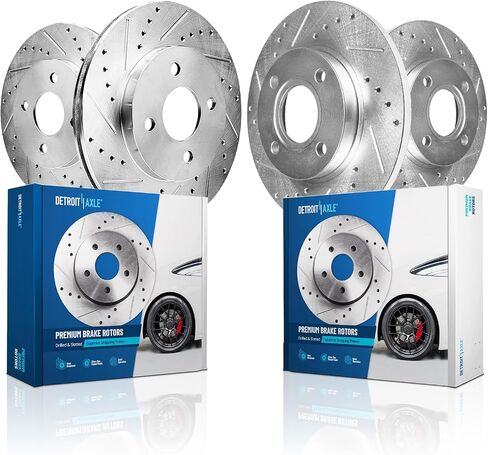 محور ديترويت - دوارات الفرامل لشركة فيات 2016-2020 124 Spider Mazda MX-5، 2016-2023 MX-5 Miata 11.02 بوصة دوارات فرامل قرصية أمامية وخلفية محفورة ومشقوقة 2017 2018 2019 2020 in Saudi Arabia