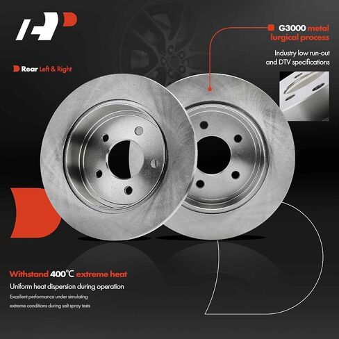 A-Premium 13.07 inch (332mm) Front Vented Disc Brake Rotors Compatible with Select Jeep, Dodge models - Liberty 2008-2012, Nitro 2008-2011, 2-PC Set in Saudi Arabia