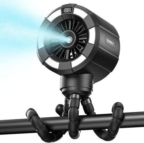 6000 مللي أمبير في الساعة مروحة ضبابية للعربة ، 3 سرعات مروحة مقطع محمولة مع رذاذ متقطع/مستمر ، تبريد 14 ساعة ، جبل قابل للفصل ، مؤقت وضوء ليلي للطفل (خزان ماء 100 مل)- in Kuwait