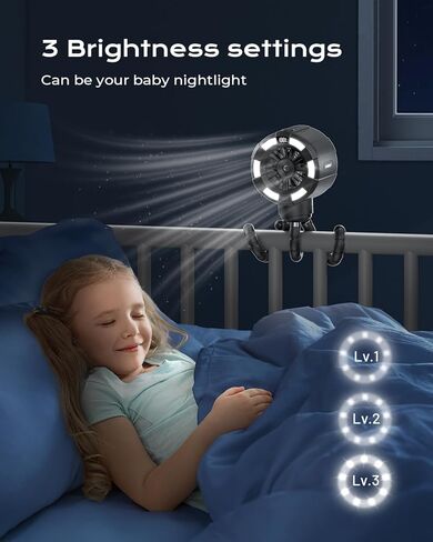 6000 مللي أمبير في الساعة مروحة ضبابية للعربة ، 3 سرعات مروحة مقطع محمولة مع رذاذ متقطع/مستمر ، تبريد 14 ساعة ، جبل قابل للفصل ، مؤقت وضوء ليلي للطفل (خزان ماء 100 مل)- in Kuwait