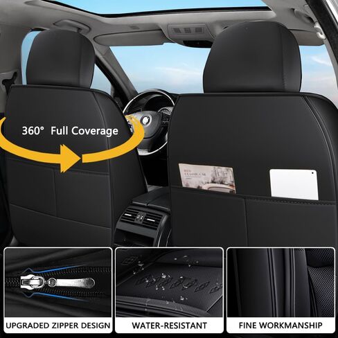 Front Set Leather Seat Covers for Lincoln Blackwood 2002,Breathable and Waterproof Faux Leather Automotive Seat Cushion Covers,Full Wrapping Edge Car Seat Cover(Beige,2PCS) in Saudi Arabia