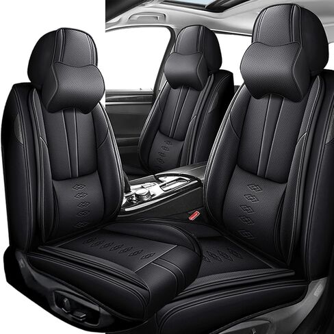 Front Set Leather Seat Covers for Lincoln Blackwood 2002,Breathable and Waterproof Faux Leather Automotive Seat Cushion Covers,Full Wrapping Edge Car Seat Cover(Beige,2PCS) in Saudi Arabia