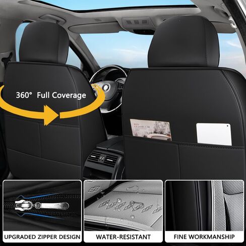 Front Set Leather Seat Covers for Mazda Mazda5 2006-2015,Breathable and Waterproof Faux Leather Automotive Seat Cushion Covers,Full Wrapping Edge Car Seat Cover(Black Red,with Pillows) in Saudi Arabia