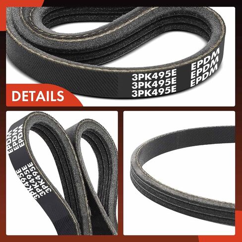 A-Premium 19.5" Stretch Fit Serpentine Drive Belt Compatible with Ford Escape 2006-2008, Fusion 2006-2009 & Mazda 6 2006-2008, Tribute 2008 & Mercury Mariner 2006-2008, Milan 2006-2009 & Lincoln, 3.0L in Saudi Arabia